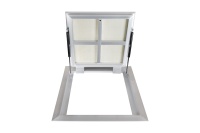 Люк в подвал Периметр 1100х1100п откидной алюминиевый